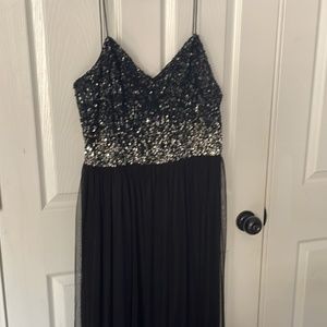 Black and silver long dress Adrianna Papell